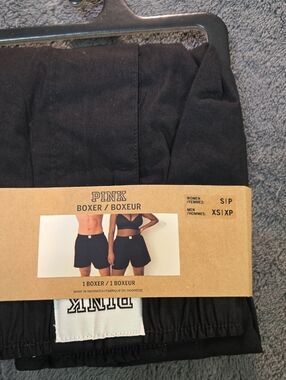 PINK Victoria's Secret Black Women's Boxer Shorts